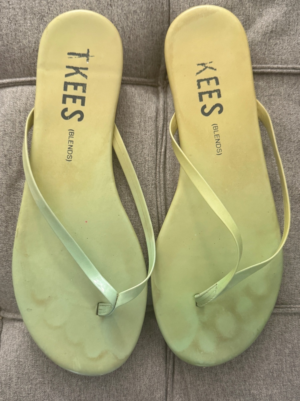 TKEES Women's Lime Green Flip Flop Sandals
